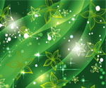 green flower in shinning green